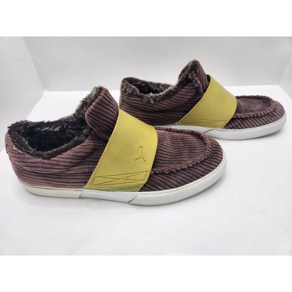 Puma El Roo Men's Size 11 USA Dark Brown Green Athletic Walking Shoes Corduroy - Picture 3 of 12